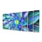 Designart - Huge Light Blue Fractal Flower - Floral Canvas Art Print